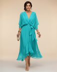 MONICA V-Neck Wrap Dress