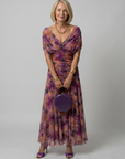 CALEN Off-Shoulder Flow Midi Dress