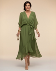 MONICA V-Neck Wrap Dress