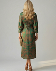 LUNE Natural Wrap Midi Dress