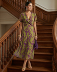 VIREL Relaxed Floral Midi Dress