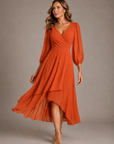 MIA Elegant V-Neck Maxi Dress