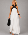 VELORA Cross Elegance Maxi Dress