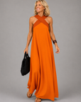 VELORA Cross Elegance Maxi Dress