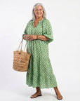 APOLLINE Patterned Midi Dress