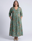 MARINA Floral V-Neck Maxi Dress