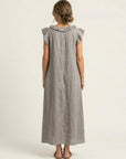 JOSETTE Ruffle V-Neck Maxi Dress