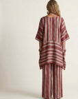 KIARA Striped Cotton-Linen Two-Piece Set