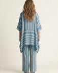 KIARA Striped Cotton-Linen Two-Piece Set