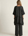 KIARA Striped Cotton-Linen Two-Piece Set