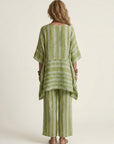 KIARA Striped Cotton-Linen Two-Piece Set