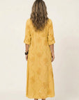 MARIAM Cotton-Linen Embroidered Maxi Dress