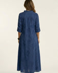 MARIAM Cotton-Linen Embroidered Maxi Dress