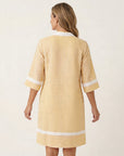 SANINA Contrast-Trim Stripe Shift Dress