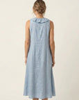 VICKY Ruffle-Front Sleeveless Maxi Dress