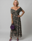 CALEN Off-Shoulder Flow Midi Dress