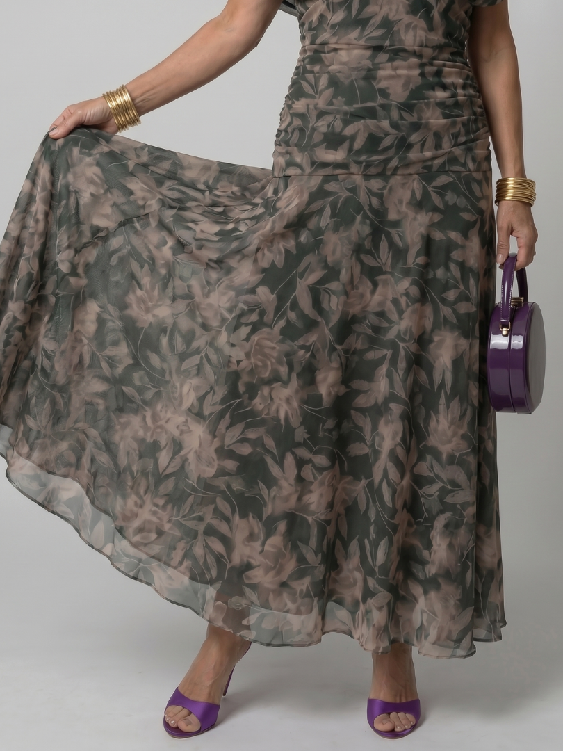 CALEN Off-Shoulder Flow Midi Dress