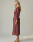 LUNE Natural Wrap Midi Dress
