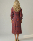 LUNE Natural Wrap Midi Dress