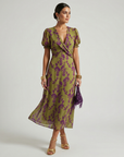 VIREL Relaxed Floral Midi Dress