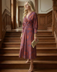 LUNE Natural Wrap Midi Dress