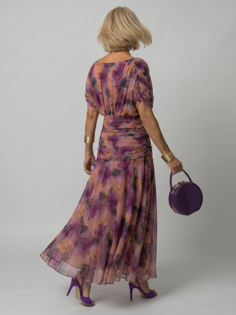 CALEN Off-Shoulder Flow Midi Dress