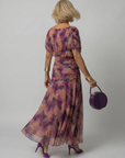 CALEN Off-Shoulder Flow Midi Dress