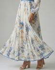 RIELLE Pleated Wrap Midi Dress