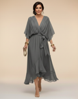 MONICA V-Neck Wrap Dress