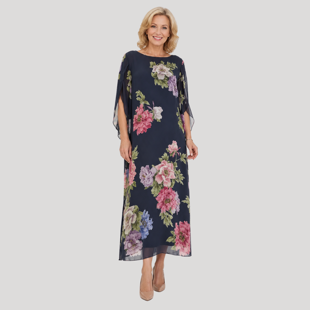 ELOWEN Midnight Bloom Maxi Dress