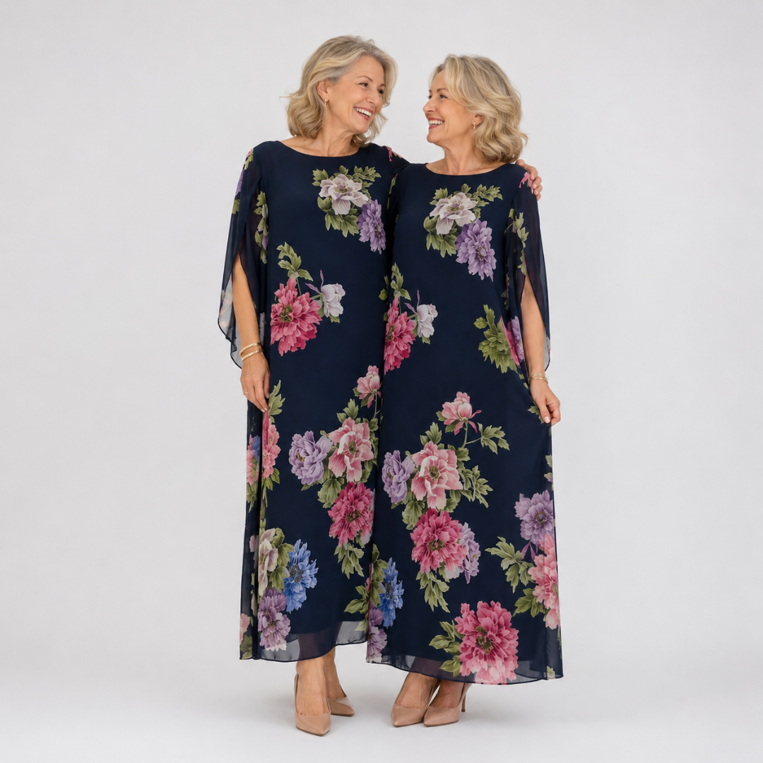 ELOWEN Midnight Bloom Maxi Dress