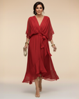 MONICA V-Neck Wrap Dress