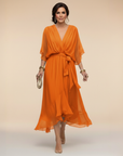 MONICA V-Neck Wrap Dress