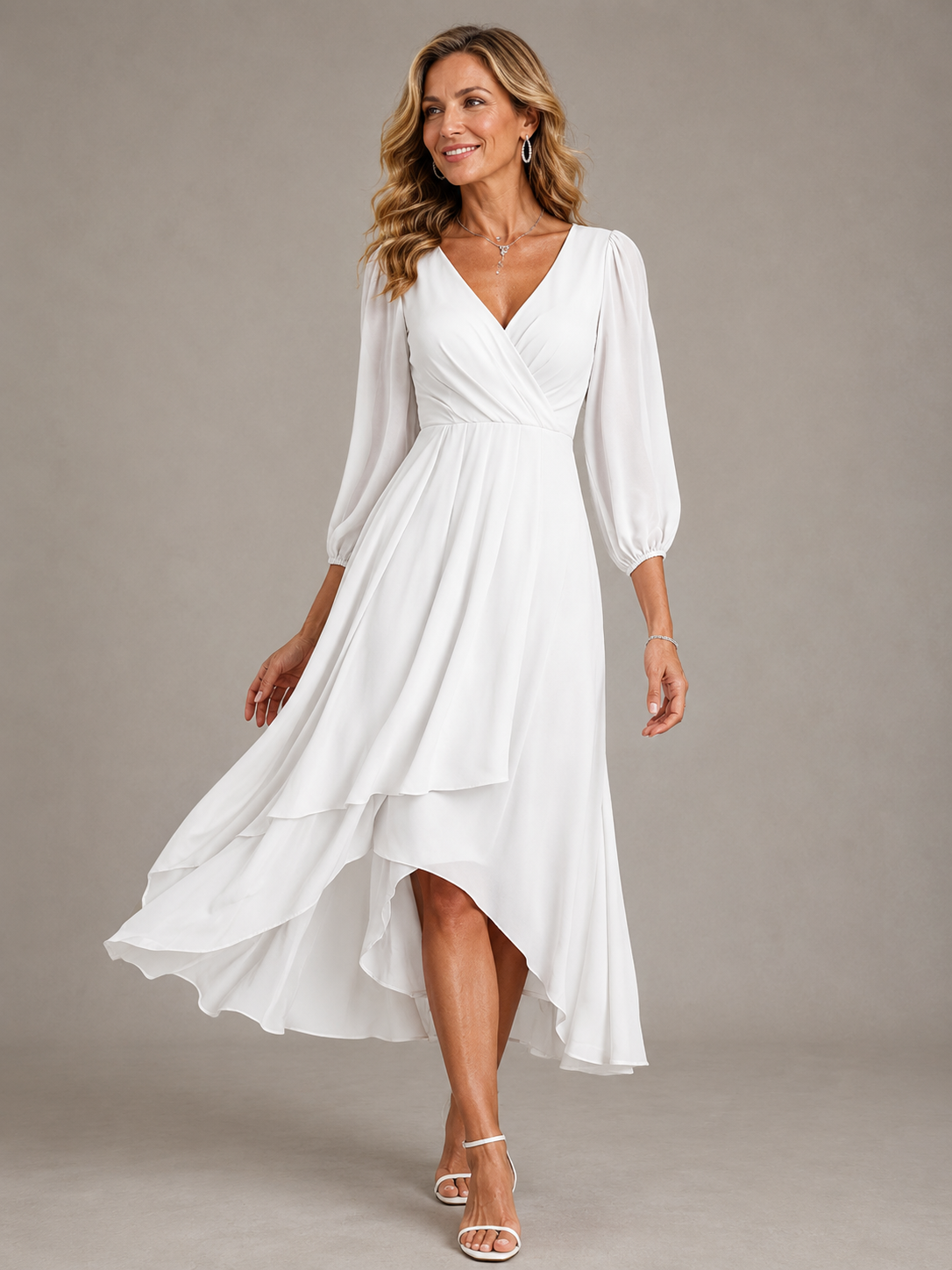 MIA Elegant V-Neck Maxi Dress