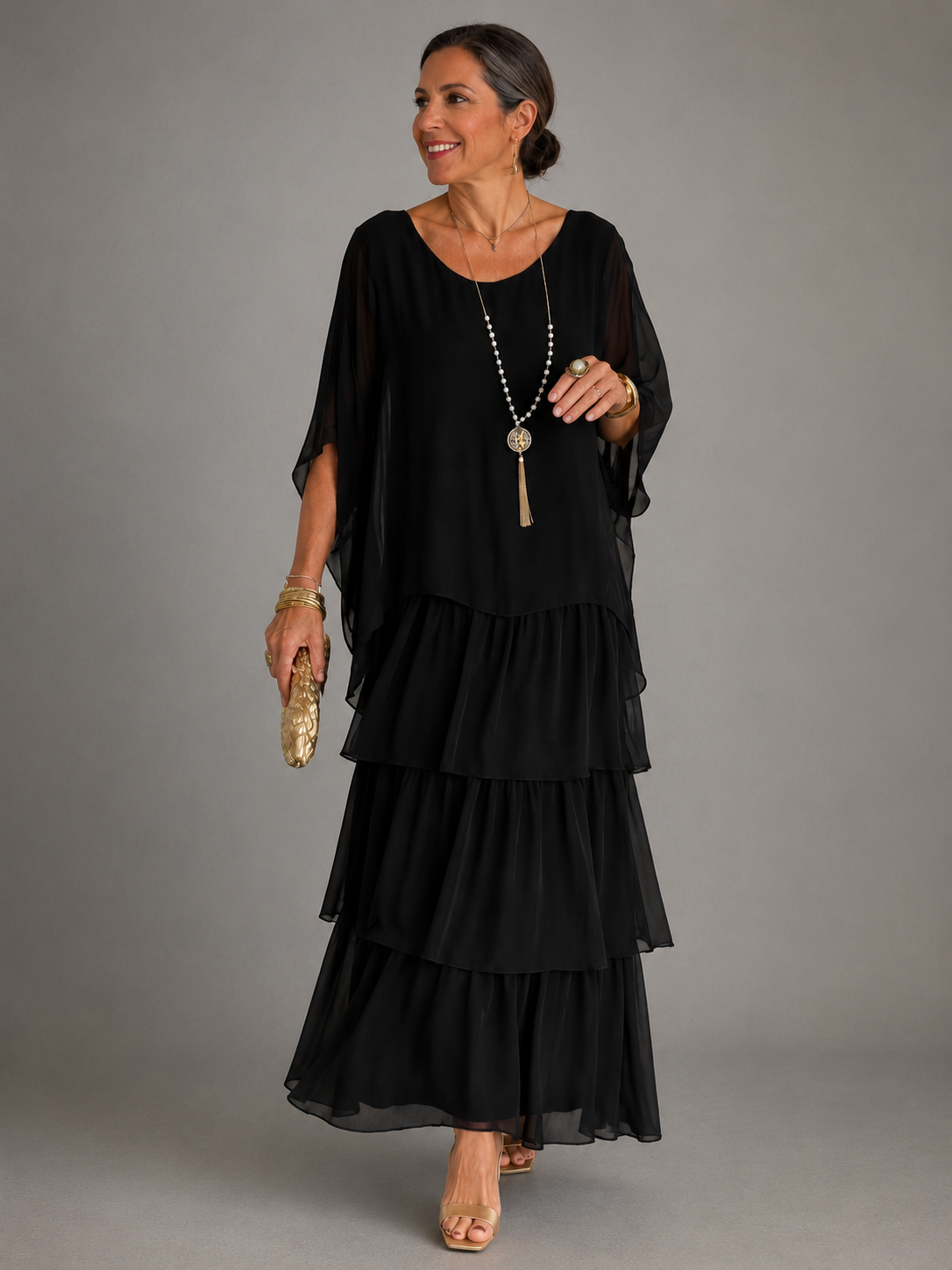 LARA Elegant Flowing Maxi Dress