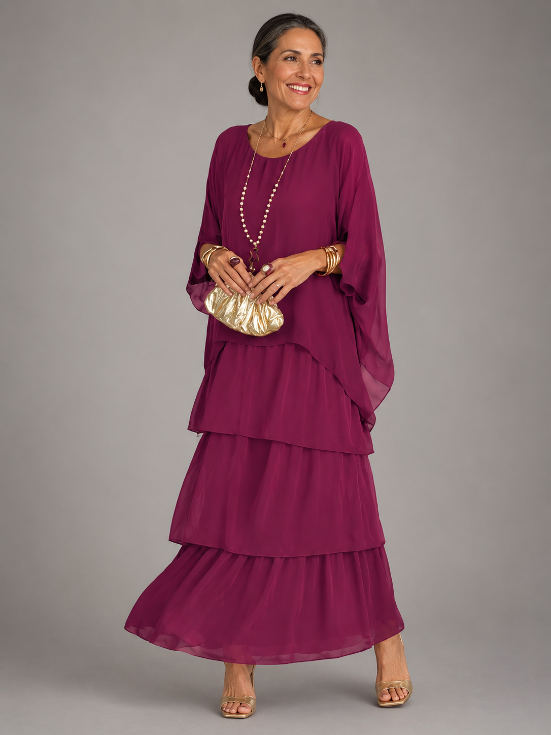 LARA Elegant Flowing Maxi Dress
