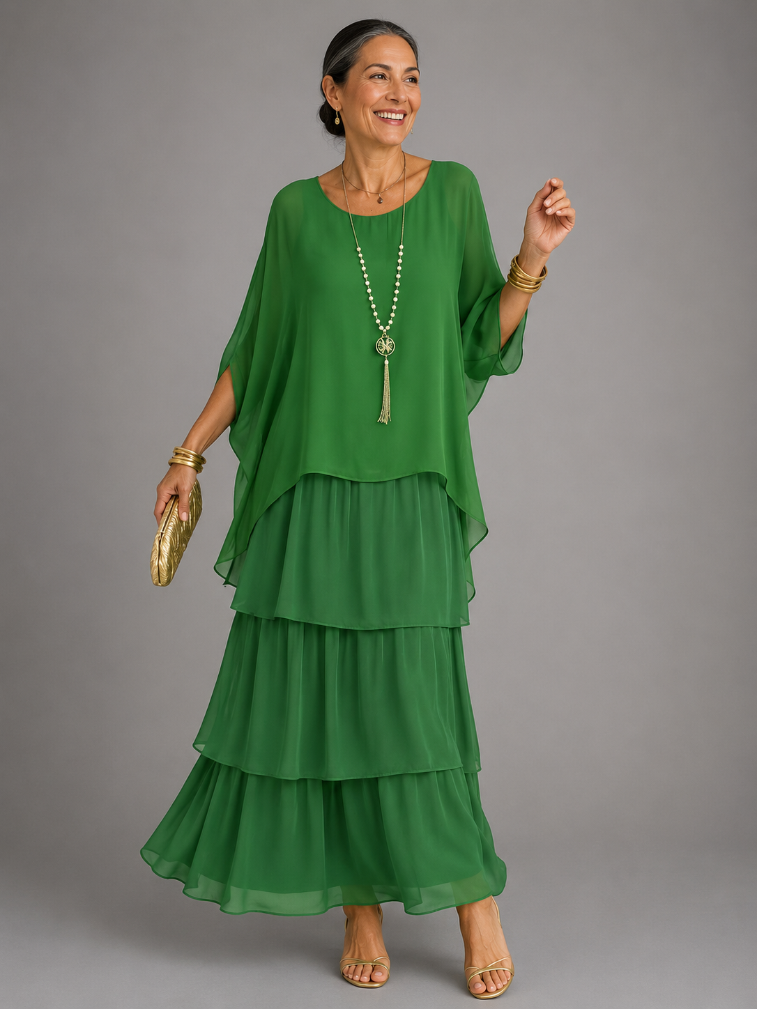 LARA Elegant Flowing Maxi Dress