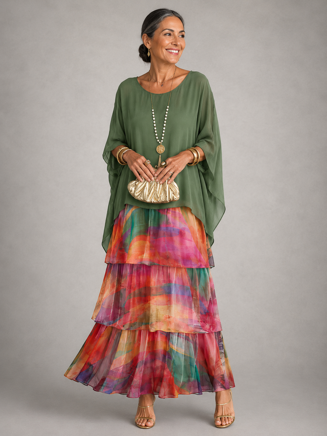LARA Elegant Flowing Maxi Dress