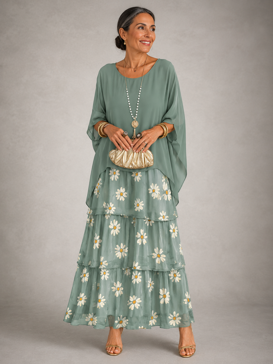 LARA Elegant Flowing Maxi Dress