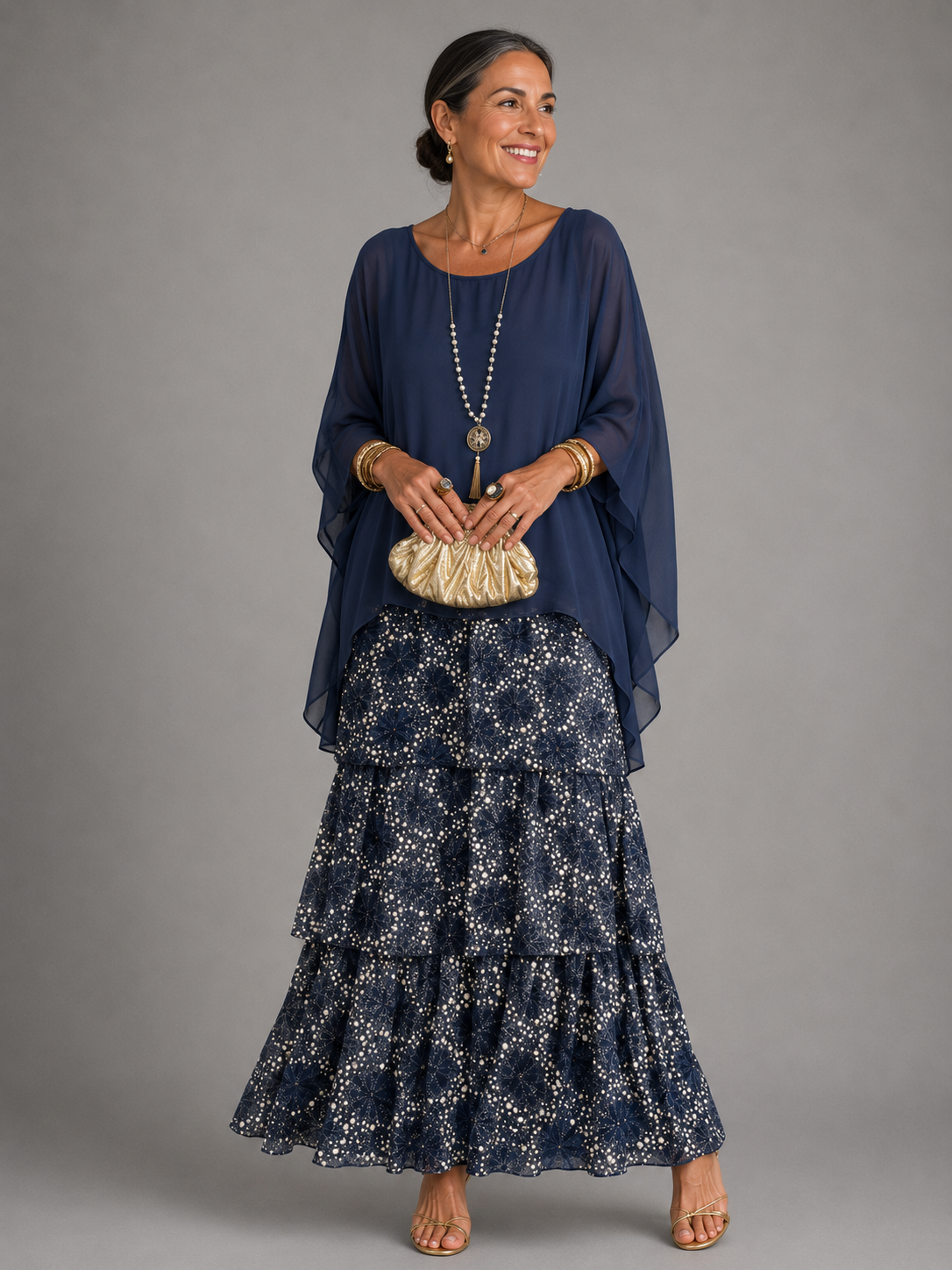 LARA Elegant Flowing Maxi Dress