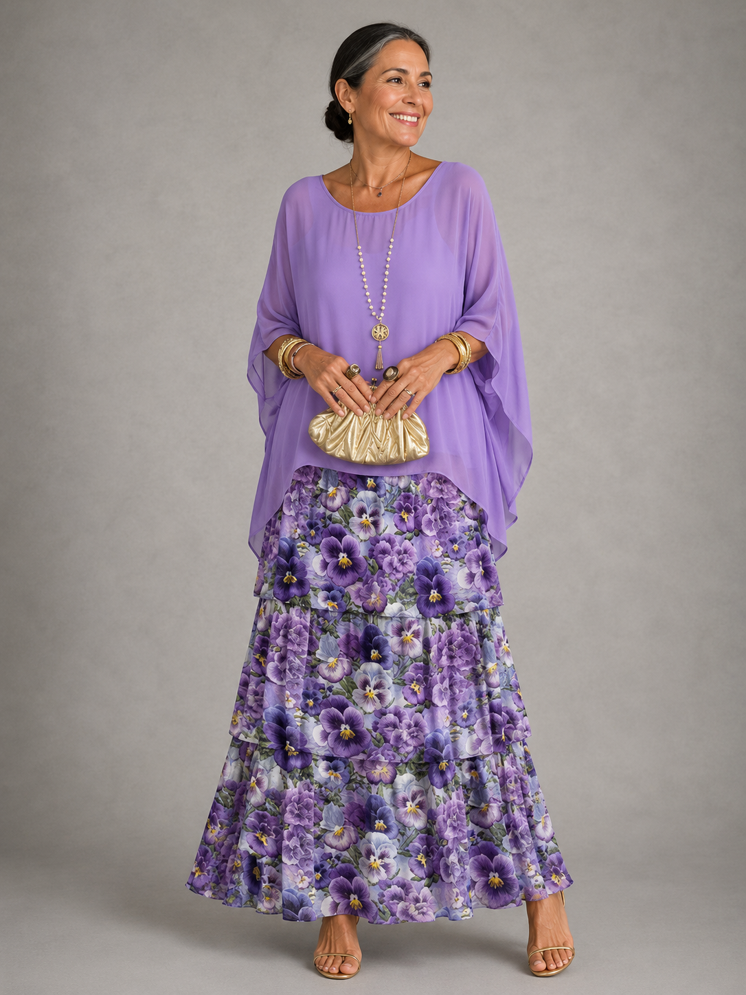 LARA Elegant Flowing Maxi Dress