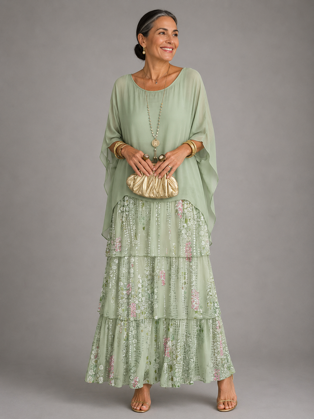 LARA Elegant Flowing Maxi Dress