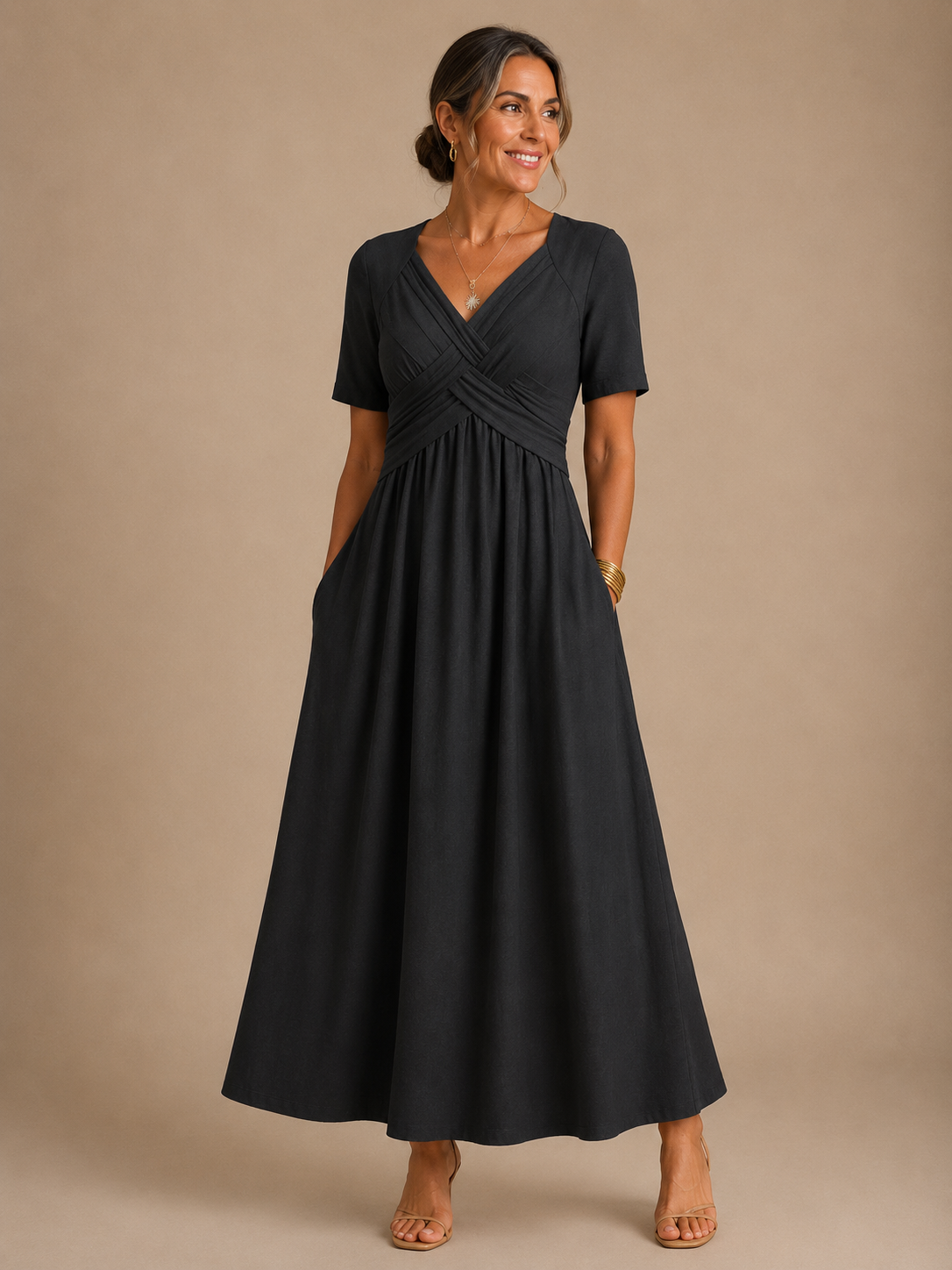 ANGELI Elegant Midi Dress