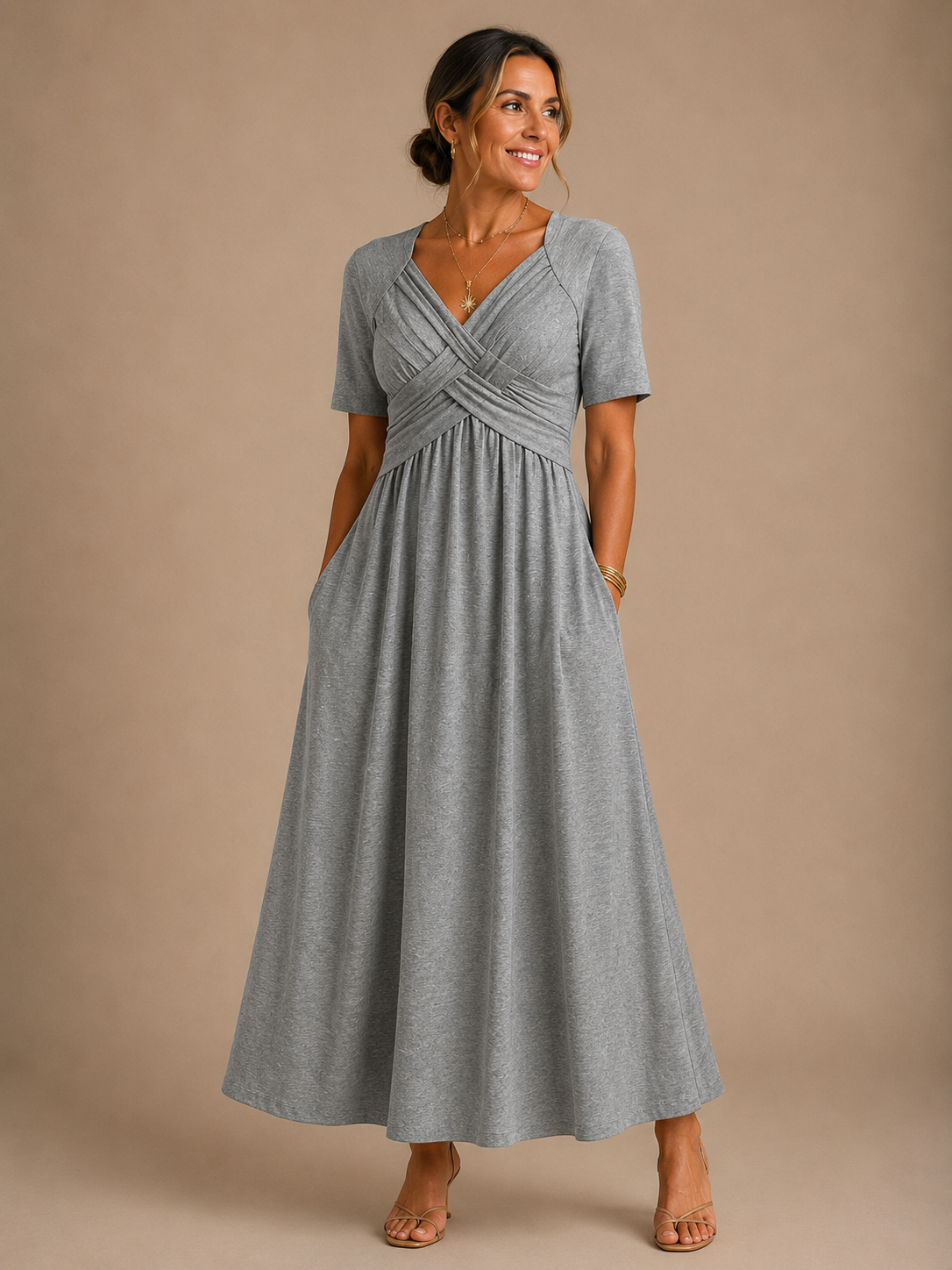 ANGELI Elegant Midi Dress