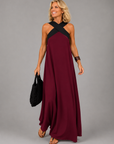 VELORA Cross Elegance Maxi Dress