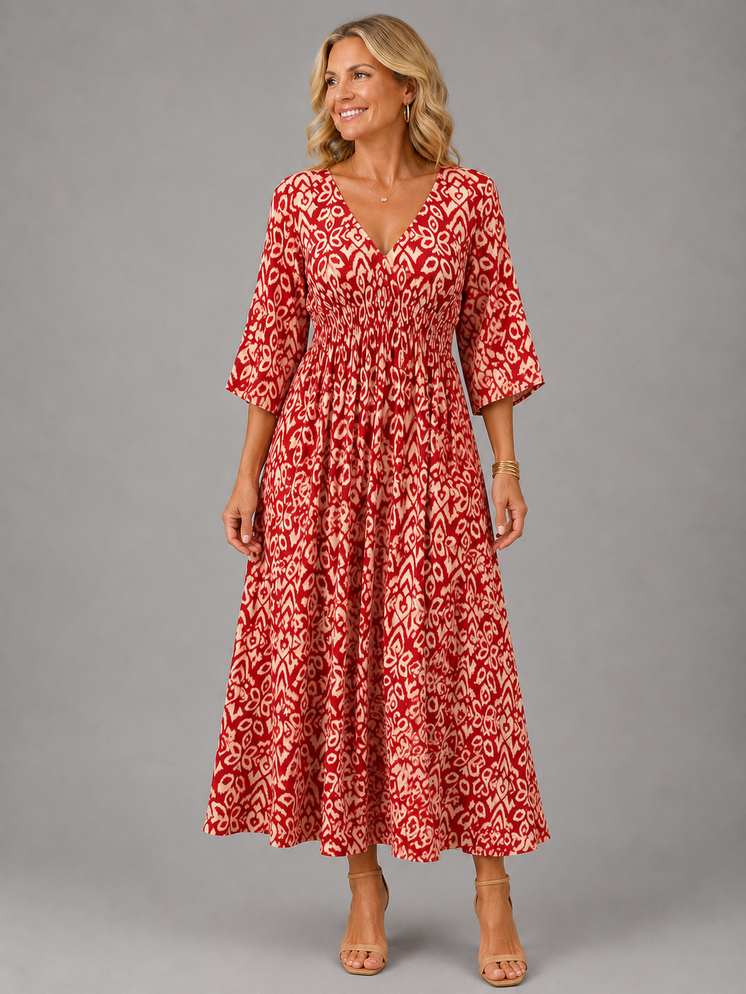 ALTHEA Bohemian Flow Midi Dress