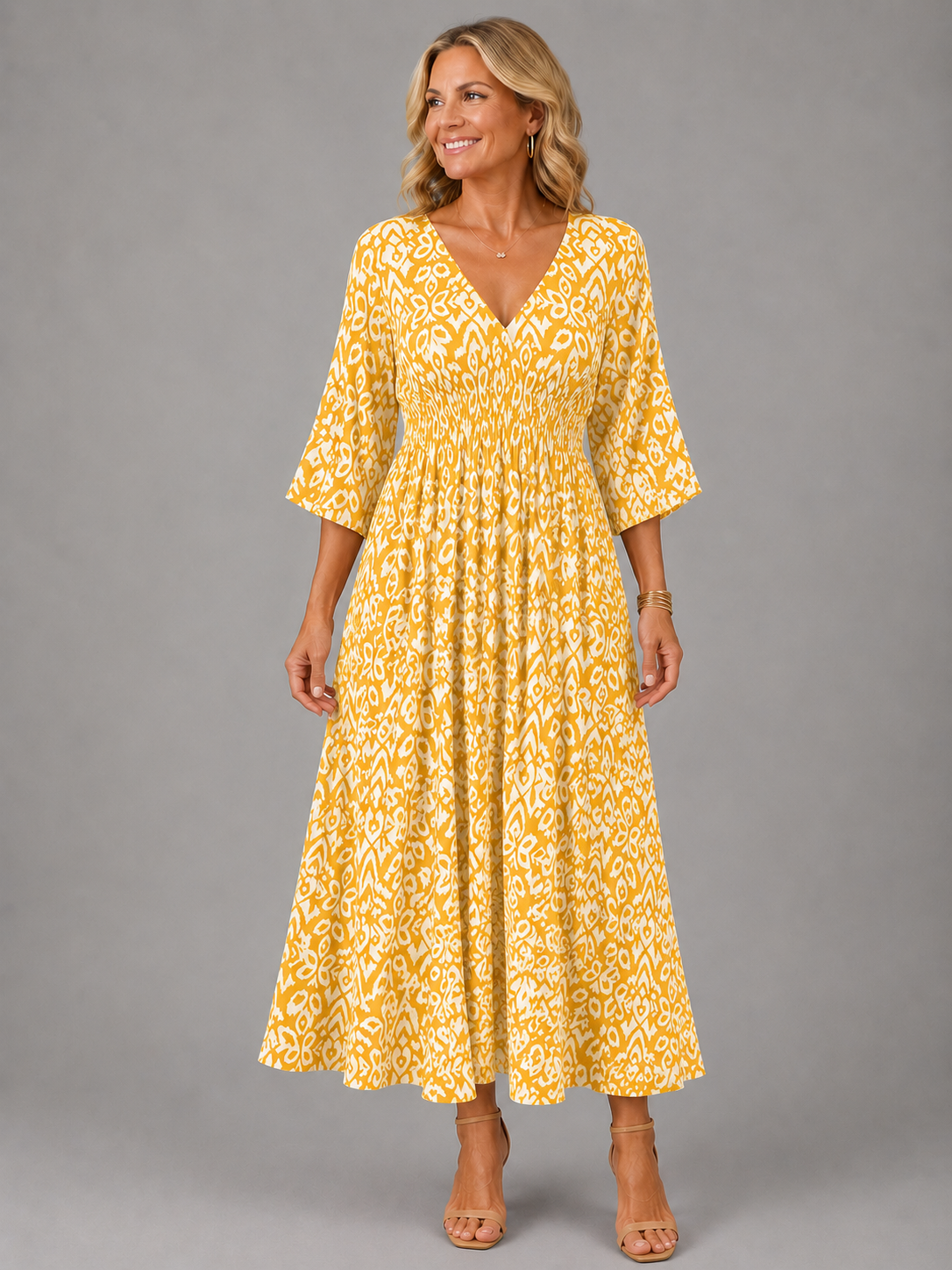 ALTHEA Bohemian Flow Midi Dress