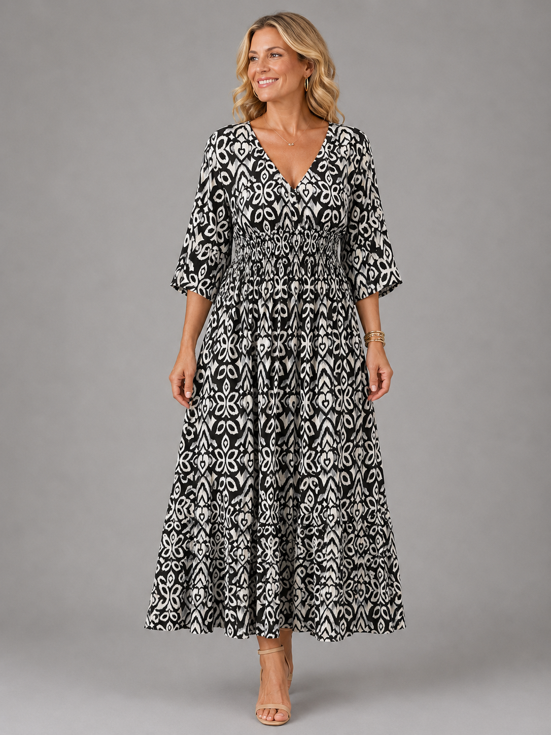ALTHEA Bohemian Flow Midi Dress