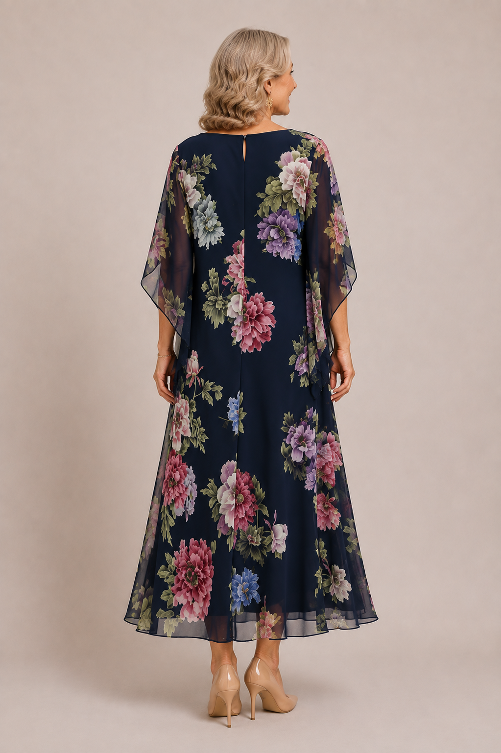 ELOWEN Midnight Bloom Maxi Dress