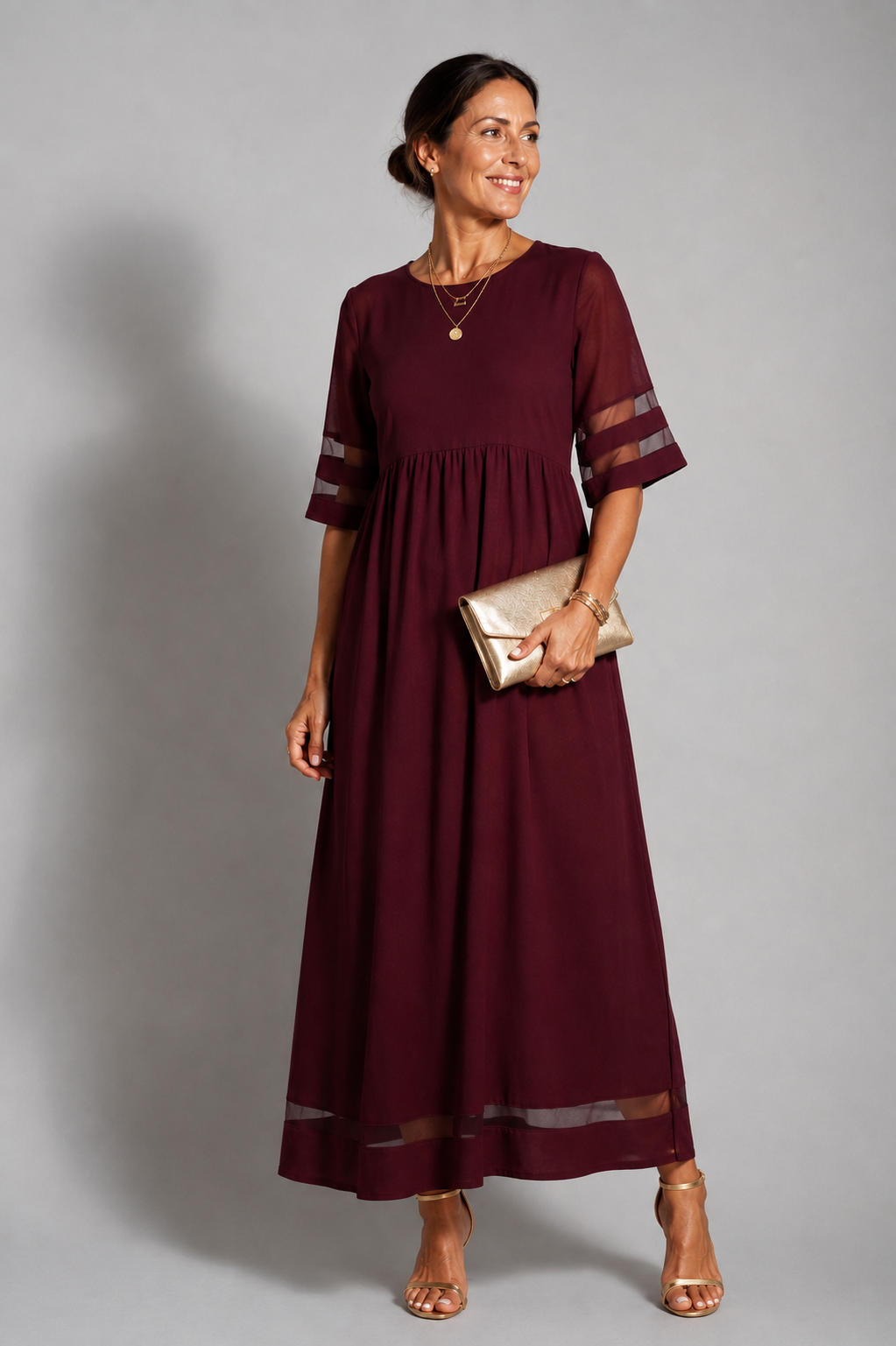 AUBREY Tummy-Smoothing Midi Dress